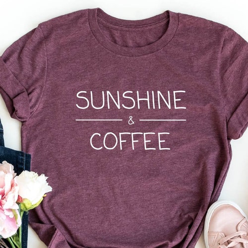 Sunny Sunshine & Coffee V Neck Tee main image 1
