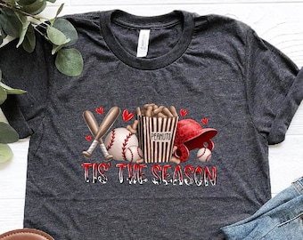 Tis the Season Baseball T-Shirt, Baseball Shirt, Baseball Game Day Shirt, Baseball Season Tee, Gift for Baseball Fan, Baseball Mom Shirt