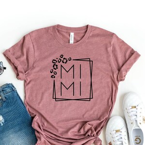Mimi Shirt, Cheetah Mimi Shirts, Grandma-life Shirt, Mimi Leopard Square Tee, Mothers Day Gift, Trendy Grandma T-Shirts, Grandma T-shirt