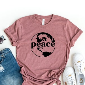 World Peace T-shirt, Peace Shirt, Show Peace Shirt, Inspirational Tee, Love Shirt, Peace Sign, Ukraine, Stop Russia, We Want Peace Tee