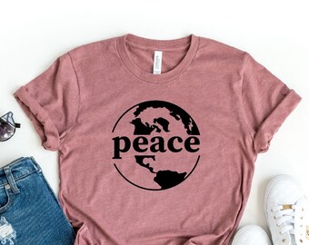 World Peace T-shirt, Peace Shirt, Show Peace Shirt, Inspirational Tee, Love Shirt, Peace Sign, Ukraine, Stop Russia, We Want Peace Tee