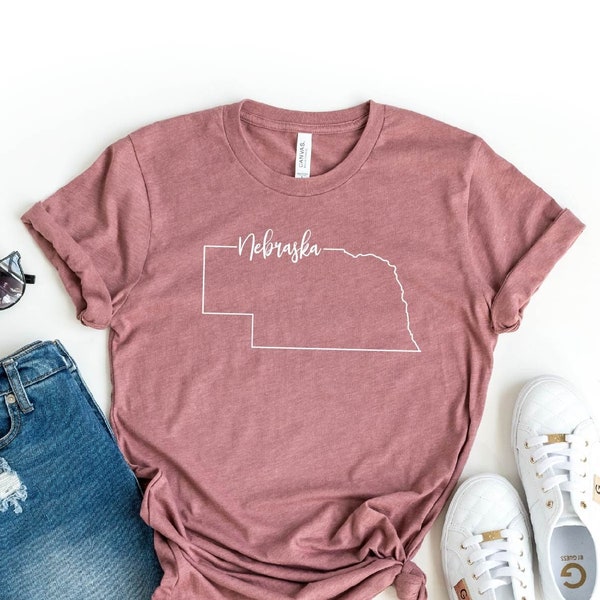 Nebraska State Shirt, Nebraska Map Shirt, Nebraska Travel Gift, Nebraska Home State T-shirt, Nebraska Map Silhouette Tee,Nebraska Sweatshirt