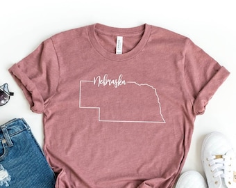 Nebraska State Shirt, Nebraska Map Shirt, Nebraska Travel Gift, Nebraska Home State T-shirt, Nebraska Map Silhouette Tee,Nebraska Sweatshirt