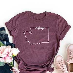 Washington State Shirt, Washington State Map Shirt, Washington Travel Gifts, Home State T-shirt, Washington Map, Washington State Sweatshirt