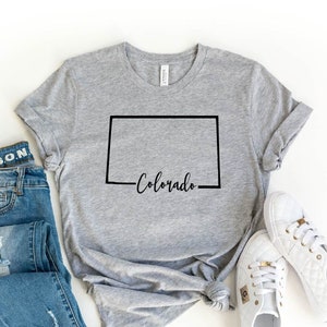 Colorado Shirt, Colorado Home Shirt, Colorado State Map Shirt, Colorado Traveler T-shirt, State Pride, State Home Outline Shirt