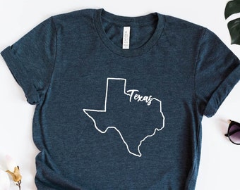 Tesax Shirt, Texas Home Tee, Home State T-shirt, Texas Map Silhouette Tee, Texas State Sweatshirt, Cowboy Shirt, Texas Travel Shirt, Tx Tee