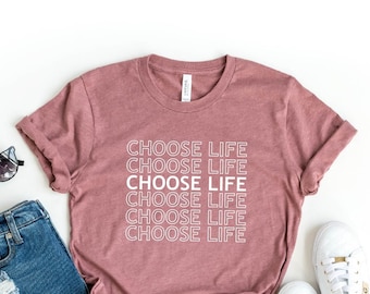 Choose Life Shirts, Pro-life T-shirt, Lives Matter Tee, Motivational Tee, Inspirational Shirt, Unborn Life Matters, Baby Right Shirt
