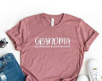 Personalized Grandma Shirt, Grandma Gift, Grandma T-shirt, Gift for Grandma, Mother's Day Gift, Grandmother Shirt, Custom Grandma Shirt