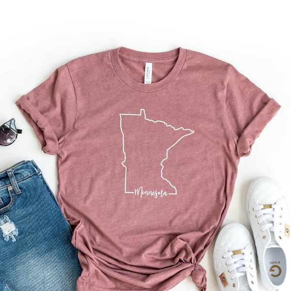 Minnesota State Shirt, Minnesota State Map Shirt, Minnesota Travel Gifts, Minnesota Home Tee, Minnesota Map Tee, Minnesota State Sweatshirt