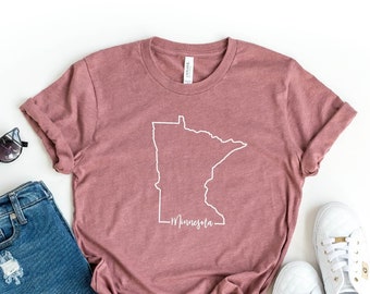 Minnesota State Shirt, Minnesota State Map Shirt, Minnesota Travel Gifts, Minnesota Home Tee, Minnesota Map Tee, Minnesota State Sweatshirt