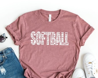 Softball Shirt, Softball Lover T-shirt, Cute Softball Shirt, Sports Mama Shirt, Sports Tee, Gift for Softball Lover, Softball Season T-shirt