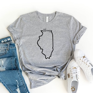 Illinois Shirt, Chicago Shirt, Home State T-shirt, State Pride, Illinois State Shirt, Travel Tee, Midwest Pride Shirt, The Land of Lincoln