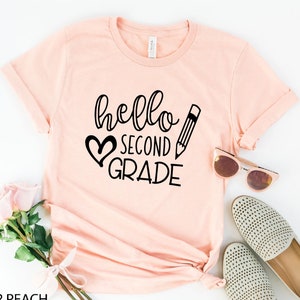 Hello Second Grade Shirt, Hello 2nd Grade Shirt, Back to School Shirt, First Day of School, Teacher Shirt, Kids Shirt, School Life