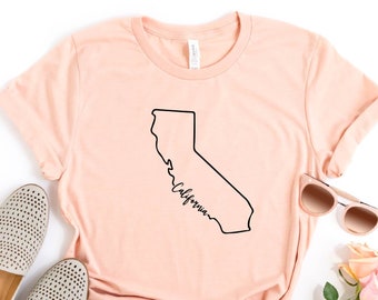 California Shirt, California Home Shirt, West Cost Tee, California Dreaming Tee, Travel T-shirt, State Pride, Sate T-shirt, Cali Girl Shirt