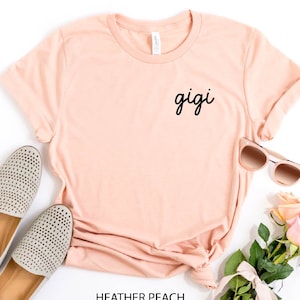 Gigi Shirt, Gigi on the Chest Tee, Grandma Shirt, Mothers Day, Grandma-life Shirt, Pregnancy Announcement, New Mimi Shirt, Grandma Tee