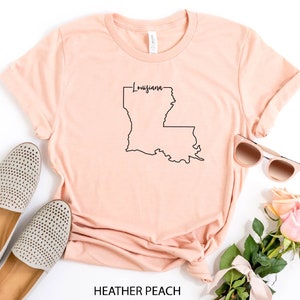 Louisiana State Shirts, Louisiana State Map Shirt, Louisiana Travel Gifts, Louisiana Clothing, Louisiana Love Sweatshirt, Home State Apparel