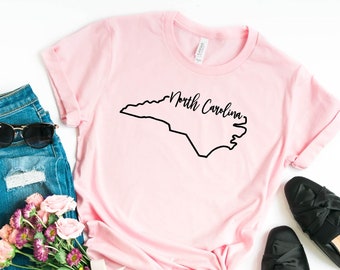 North Carolina Shirt, North Carolina Pride, North Carolina Home Shirt, Old North State Tee, Travel T-shirt, State Pride, Sate T-shirt