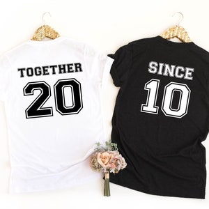 Together Since Shirts, Anniversary Gift, Valentines Day T-shirts, Anniversary Shirts, Couples Shirts, Matching Shirts, Gift for Valentine's