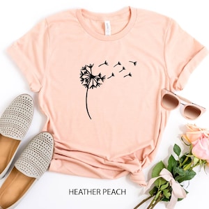 Dandelion Silhouette T-Shirt, Dandelion Birds Shirt, Birds Shirt, Wildflower Shirt, Make a Wish, Dandelion Make a Wish Shirt, Spring T-Shirt