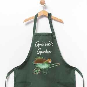 Personalized Gardening Apron with Name, Custom Gardenin Apron, Custom Name Apron with Pockets for Gardening, Personalized Gift for Gardeners