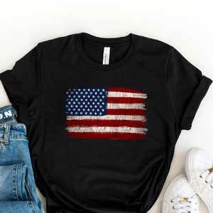 America Flag T-Shirt, 4Th Of July Flag Shirt, Patriotic T-Shirts, USA Flag Shirt, Patriotic American Flag Shirts, USA Flag Distressed Shirt