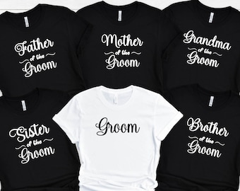 Camisetas para la fiesta del novio, camisetas a juego para la familia de la boda, camisetas a juego para la despedida de soltero.