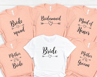 Bachelorette Party Shirt, Team Bride Shirts, Bridesmaid Party Group Shirt, Bride Shirt, Bridesmaid Shirts, Maid of Honor Shirt, Bride Squad