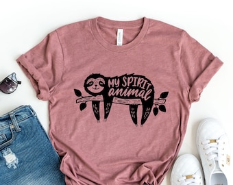Sloth Shirt, Sloth Spirit Animal Tee, My Spirit Animal Shirt, Adorable Sloth Shirt, Cute Animal Shirt, Funny Shirt, Animal Lover Shirt