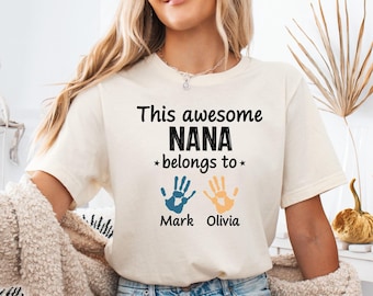 Personalized Nana Shirt, Mimi Belongs To Kids Names T-Shirt