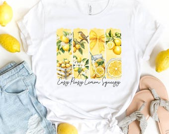 Summer Lemon Shirt, Easy Peasy Lemon Squeezy Shirt, Summer T-shirt, Lemon Shirt, Preppy Summer Shirt, Girly Summer Shirt, Lemon Squeezy Tee