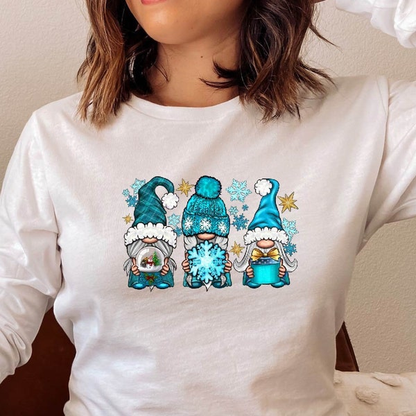 Winter Gnome T-Shirt, Cute Gnomes Shirt, Winter Apparel, Cute Christmas Tee, Winter Season Shirt, Cold Weather Shirt, Christmas Party Tee
