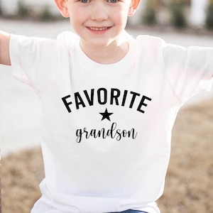 Favorite Grandson Shirt, Grandma's Favorite Grandchild, Favorite Kid ...