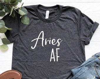 Widder-T-Shirt, Widder-Shirt, Horoskop-T-Shirt, Sternzeichen Widder, Widder-Geschenk, Widder-Geburtstags-T-Shirt, Spirituelles T-Shirt