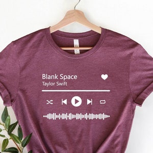 Custom Spotify Song Shirt, Couples Gift For Boyfriend, Favorite Song Tee, Custom Song Title and Artist Name Shirt, Valentine&#39;s Day Gift