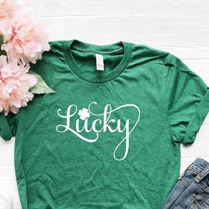 Lucky T-Shirt, St Patrick's Shirt, St Patty's Lucky Women Shirt, Lucky Shirt, St. Patty's Day Shirts, Shamrock Shirt, Irish Clover Shirt