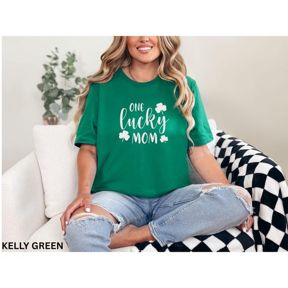 One Lucky Mom Shirt, St Patty's Lucky Shirt, Shamrock Shirt, Lucky Tee, Patrick's Day Women Tee, Lucky Mama T-shirt, St Patrick's Day Gift