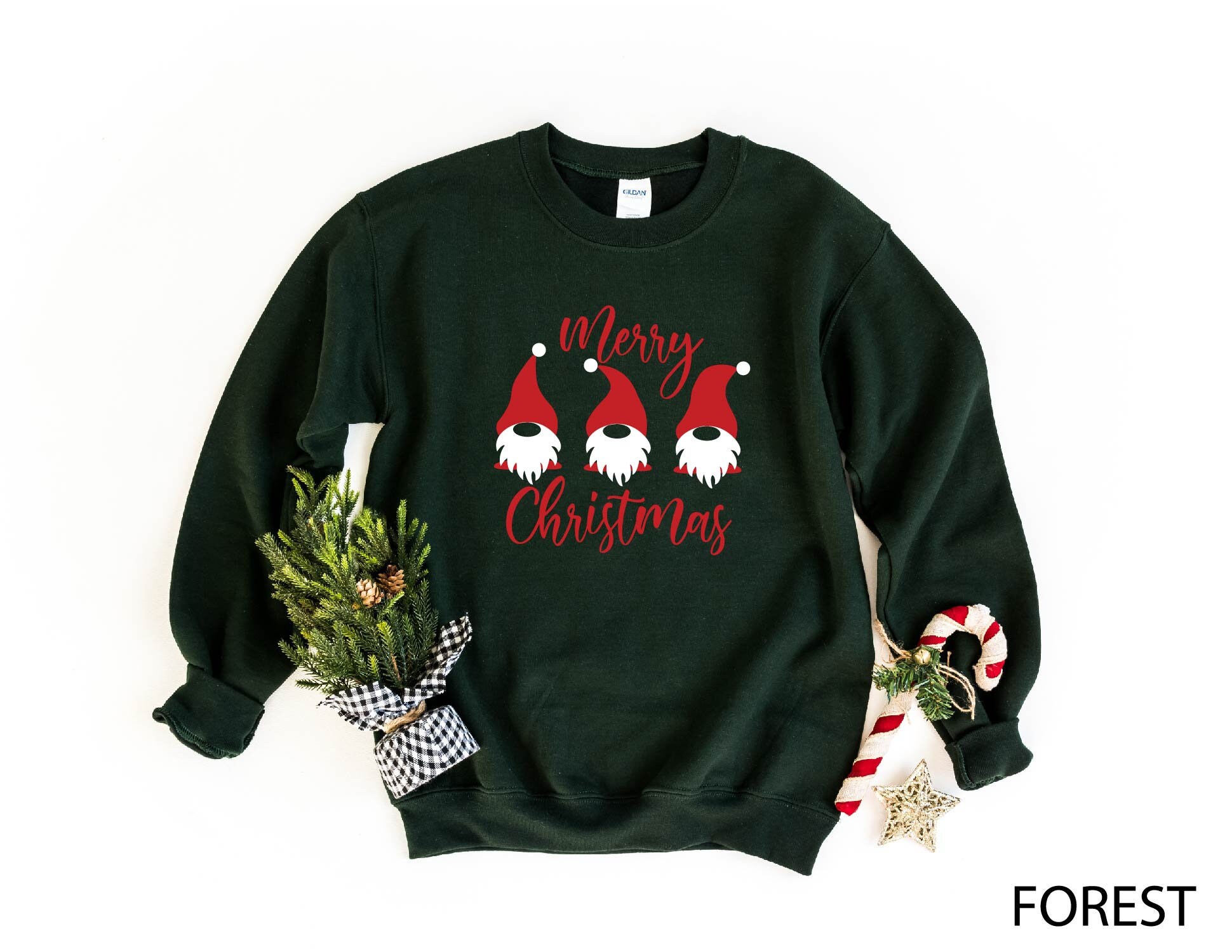 Christmas Gnome Sweatshirt Family Christmas Sweatshirt Merry - Etsy