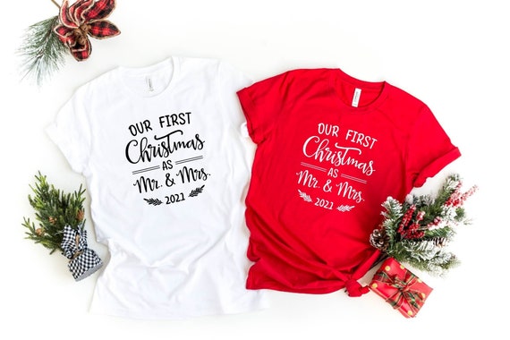 Frst Chrstmas Marred Couples Personalzed Sweatshrts, Matchng