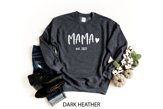 Mama Est 2025 Sweatshirt, New Mom Gift, Mama Crewneck, Mama