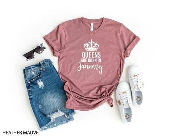 Queens Are Born In January Shirt, Birthday Girl T-shirt, January Birthday Tee, 30 Birthday Gift, Birthday Gift For Queens, Birthday Tee