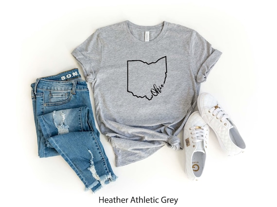 Ohio State Shirt, Ohio State Map Shirt, Ohio Travel Gifts, Ohio Home Tee, Home State T-shirt, Ohio Map Silhouette Tee, Ohio State Sweatshirt