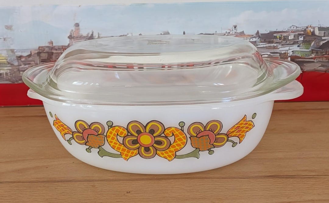 Vintage Schott Mainz Jena Glass German Pyrex Space Age Flower Power ...