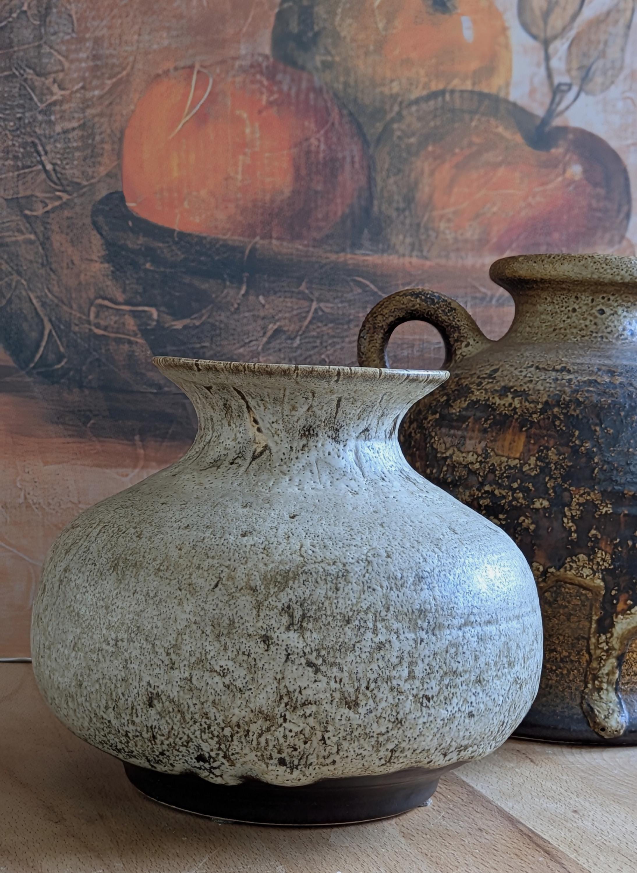 Scheurich Fat Lava 花瓶 752-15: ヴィンテージ 西ドイツ ブラウン