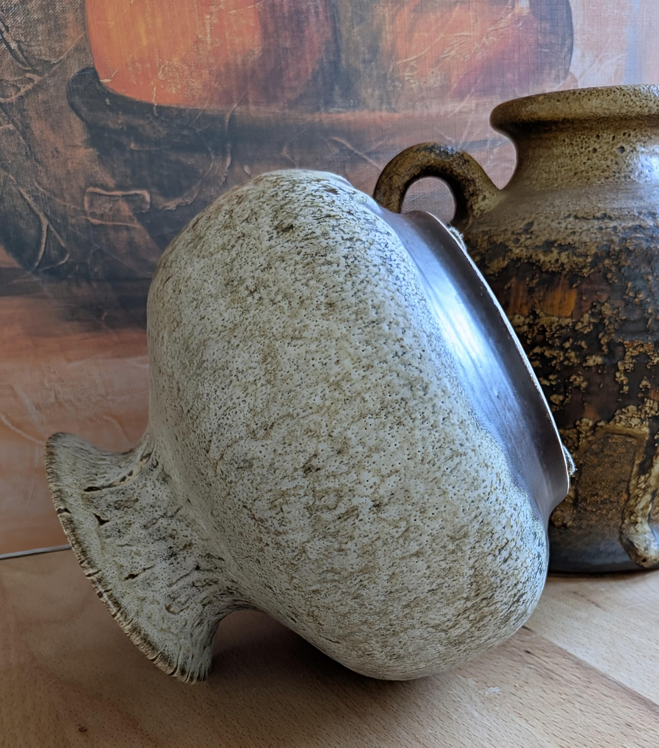 Scheurich Fat Lava 花瓶 752-15: ヴィンテージ 西ドイツ ブラウン