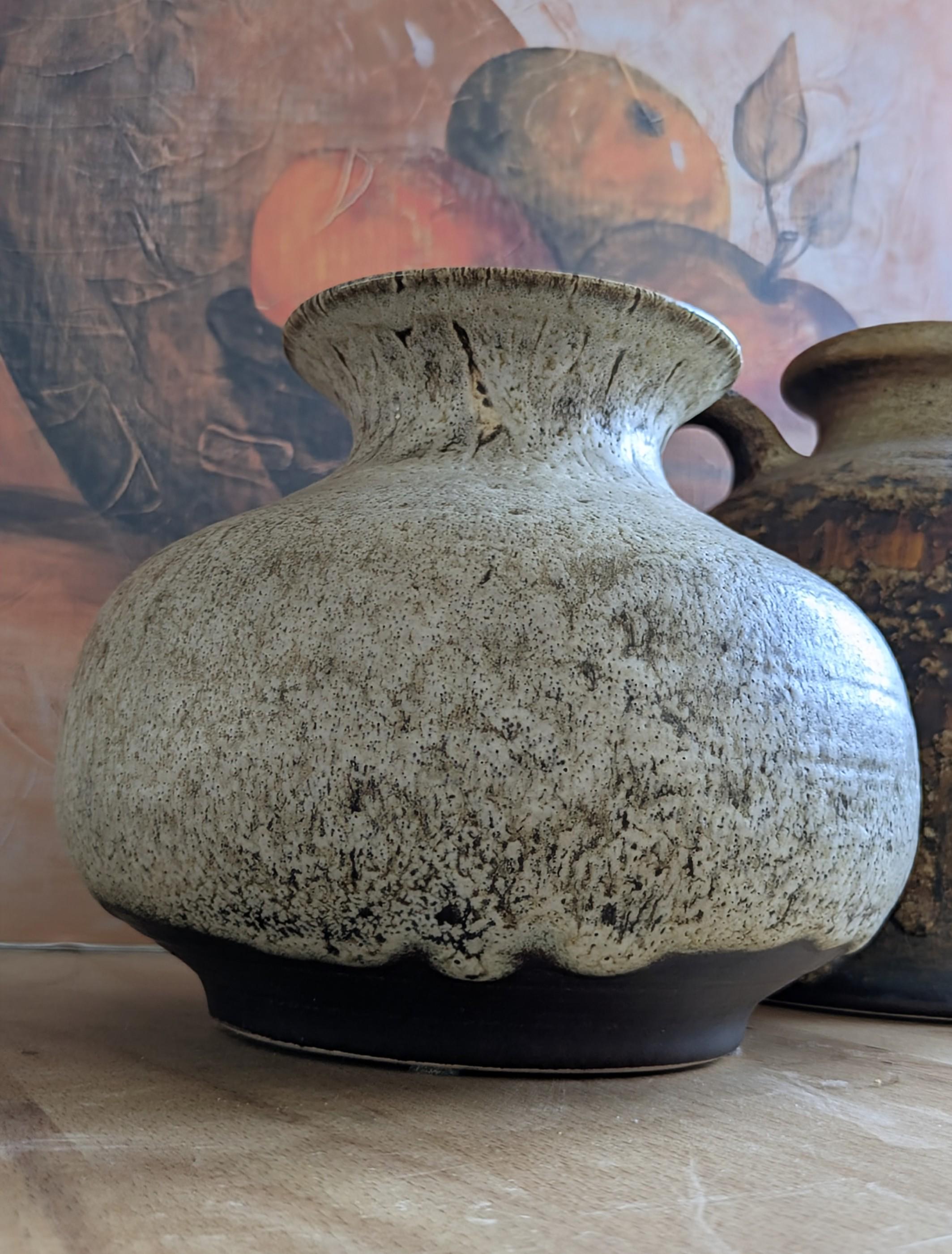 Scheurich Fat Lava 花瓶 752-15: ヴィンテージ 西ドイツ ブラウン