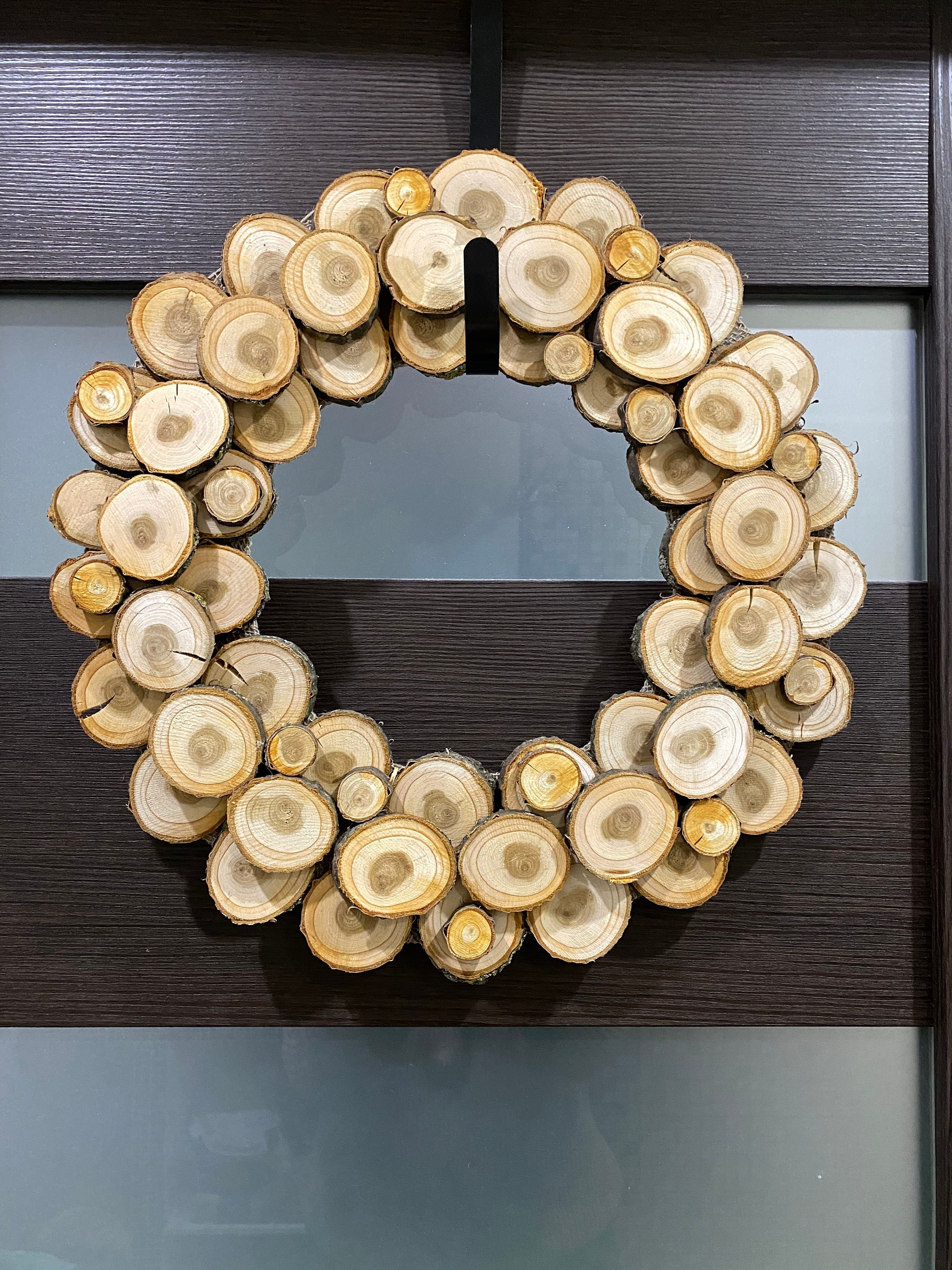 Wood Decor Wreath Wooden Wreath Big Wreath Rustic Wooden Etsy