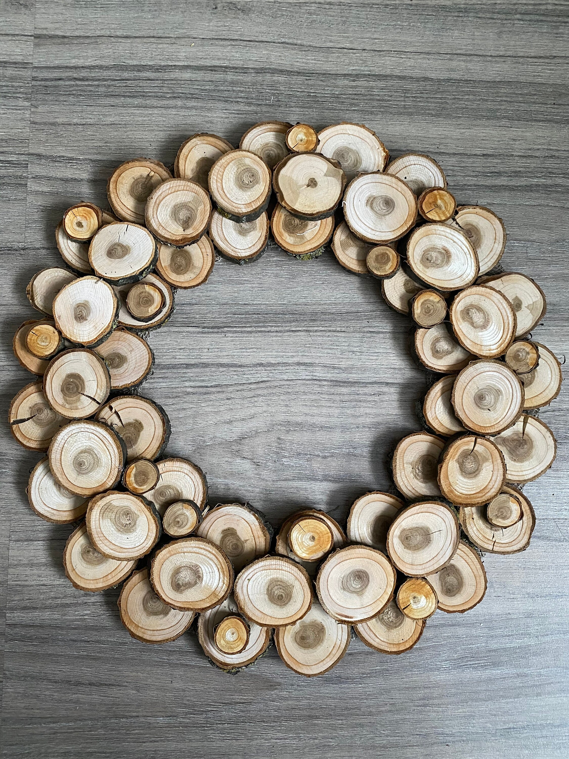 Wood Decor Wreath Wooden Wreath Big Wreath Rustic Wooden Etsy