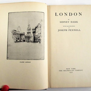 1936 LONDON av Sidney Dark, Joseph Pennell-tallrikar