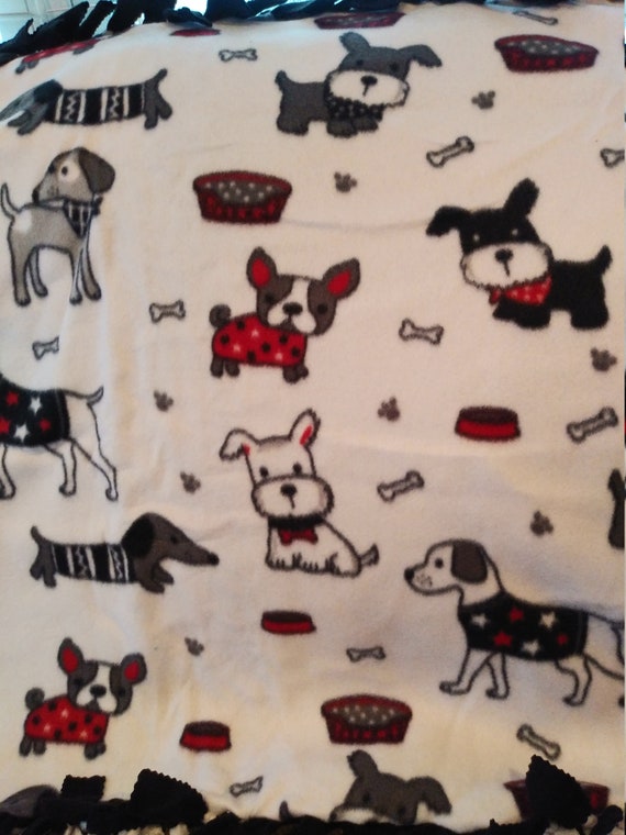 Adorable Dog No Sew Fleece Blanket Etsy