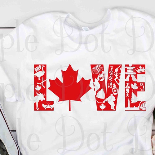 Canada Svg Canada Day Svg Canadian Love Svg Canada Word Art Etsy